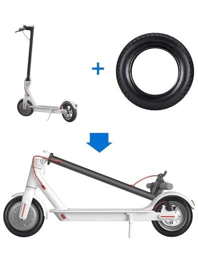 2Pcs Electric Scooter Tire 10 inch, Electric Scooter Replacement Wheels, Electric Scooter Inflatable Tire Tyre Outer Tube Balance Tire Scooter Replacement Parts Compatible for Xiaomi M365 PRO