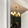 Waterford Crystal Brass Chandelier / Ceiling Light Image 2