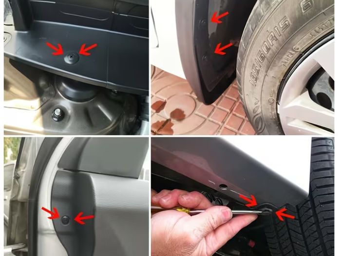 60pcs 6 Sizes, Car Fastening Clip Set, Rivet Clips, Bumper Edge Clips, Automotive Parts
