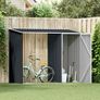 Garden Firewood Shed Anthracite 245x98x159 cm Galvanised Steel Image 2