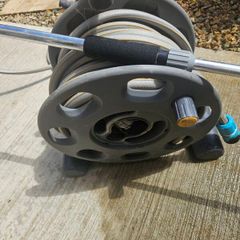 Garden hose on a reel