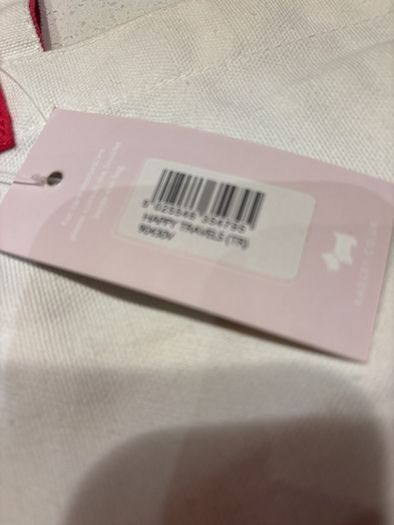 Brand New Radley "Hapoy Travels " White and Pink Tote Bag
