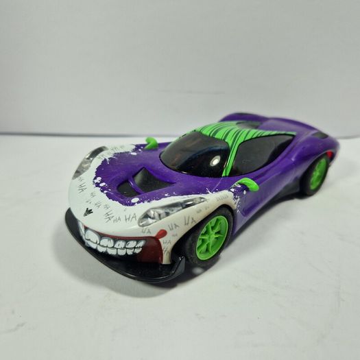 Scalextric C4142 Joker Slot Car  - has front lights  (batman street supercar classic tv )