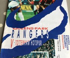 Old Football Program -  Queens Park Rangers v Tottenham Hotspur