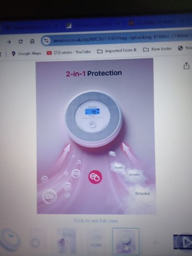 life saver, 2 in 1,new double carbon monoxide & smoke alarms,5 yearbattery