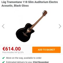 Lag Tramontane T118 ACE - BLK Special Edition