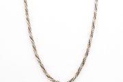 925 Vintage Italian Sterling Silver Wheat Spiga Chain