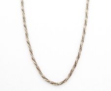 925 Vintage Italian Sterling Silver Wheat Spiga Chain