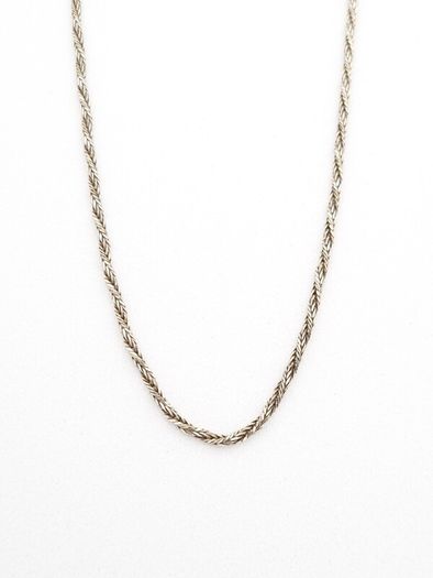 925 Vintage Italian Sterling Silver Wheat Spiga Chain