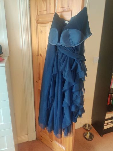 Navy long dress size M-L TS couture atelier designer special occasion  dress
