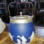 2 Jasperware biscuit /sweet barrels Image 2