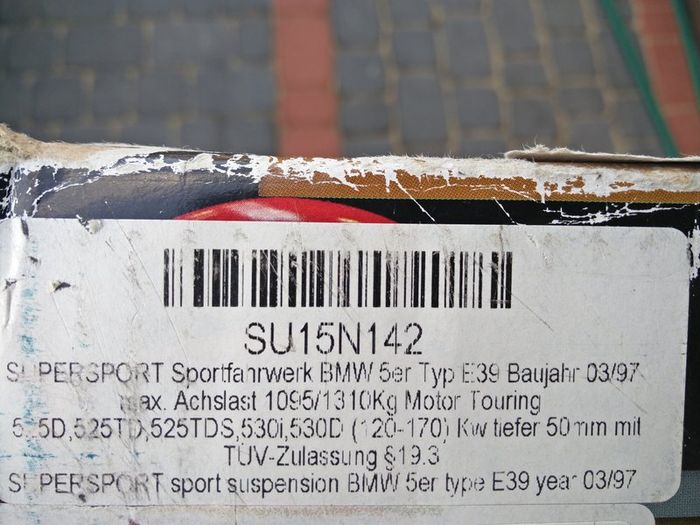 BMW E39 Touring SUPERSPORT Lowering Kit 50mm