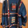 Vintage Coloratura Blue 100% Wool Coat, Ladies M/L Medium Large Aztec Southwest Classic Heavy Warm Jacket Image 9