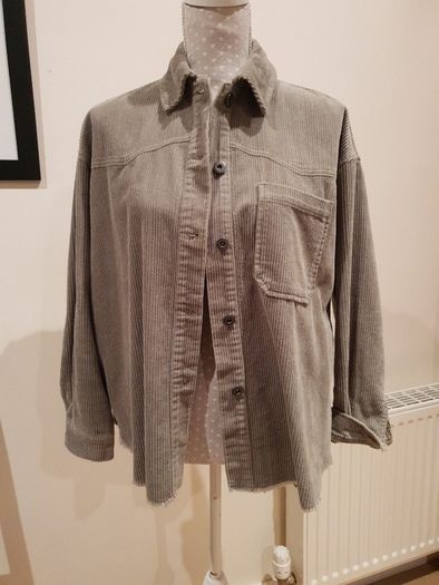 Zara sage green corduroy shacket xs