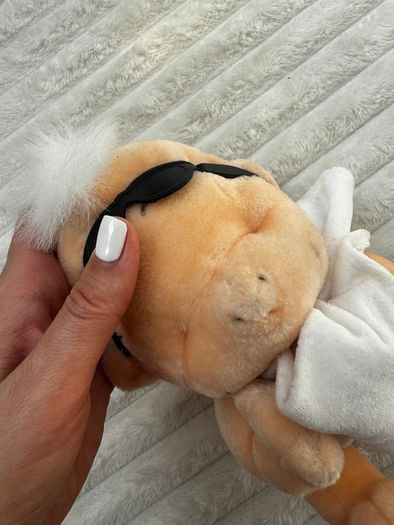 Playmakers Animals rare Baby in glasses approx. 20 cm. no eyes Dirty Plush Please look at the pictures