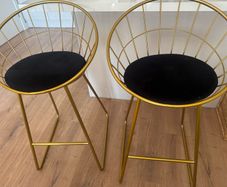 black and gold bar stools