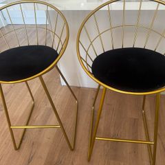 black and gold bar stools