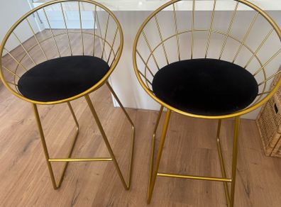 black and gold bar stools