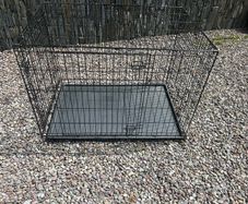 Extra Large 2 Door Folding Dog Crate