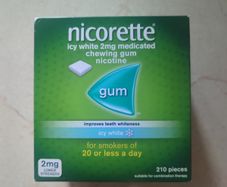 Nicorete gum 2mg  210  pieces in date until 09/2028