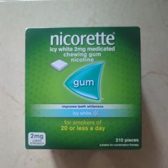 Nicorete gum 2mg  210  pieces in date until 09/2028