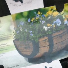 Faux Half barrel garden trough