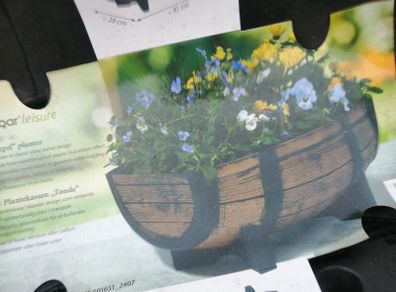 Faux Half barrel garden trough