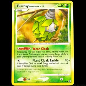 Burmy Plant Cloak Lv.10 78/132 Common Diamond and Pearl Secret Wonders Pokemon Card 2007