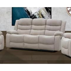3 Seater Fabric Recliner Sofa ,Brown