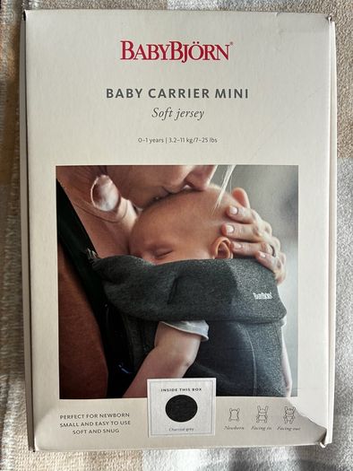 babybjorn baby carrier mini charcoal grey
