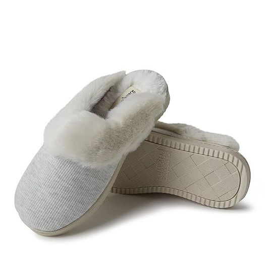 DEARFORMS Rib Knit Slipper Shoes 7/8 New    -  Great House Shoes
