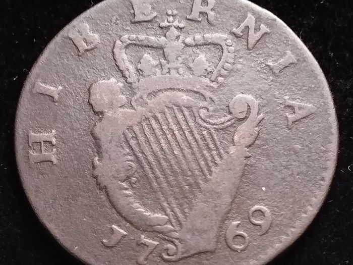 #618 - Hibernia - Ireland - 1769 - Half Penny