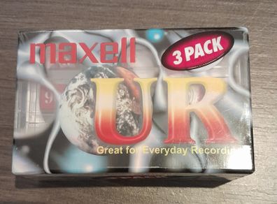 3 Maxell UR Audio Cassette Tapes