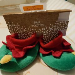 3-6 Month Baby Elf Booties. New