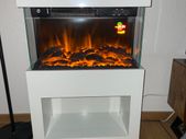 Freestanding Electric Fireplace White or Black