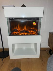 Freestanding Electric Fireplace White or Black