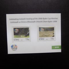 Ireland 2006.Mini Sheet.Self-adhesive.3D effect Stamps.Hosting Ryder Cup.MNH.