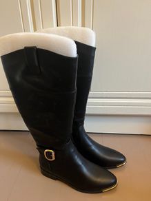 New River Island Long Black Boots