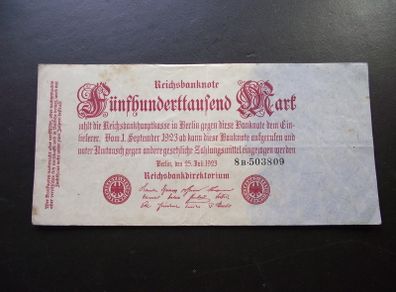 Germany. Reichsbanknote. 500,000 Mark (25.7.1923) Nice Condition!