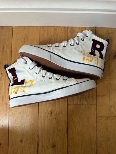 White Leather Ralph Lauren Polo Boots