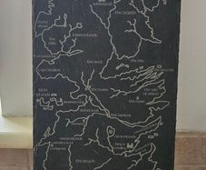 Game of Thrones Westeros Slate map