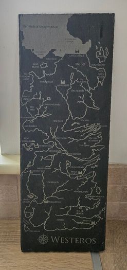 Game of Thrones Westeros Slate map