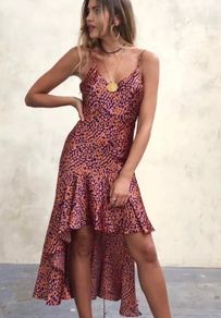 Never Fully Dressed Animal Print Asymmetrical Dress