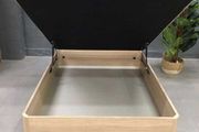 Oak Ottoman Storage Bed Stylish Space, King size
