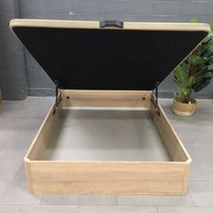 Oak Ottoman Storage Bed Stylish Space, King size