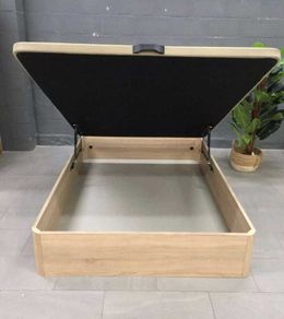 Oak Ottoman Storage Bed Stylish Space, King size