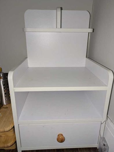 Wooden 1-Drawer Bedside Table