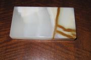 Unique Turkish Cream &amp; Brown Onyx Plinth / Base