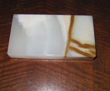 Unique Turkish Cream & Brown Onyx Plinth / Base