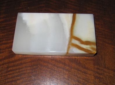 Unique Turkish Cream & Brown Onyx Plinth / Base